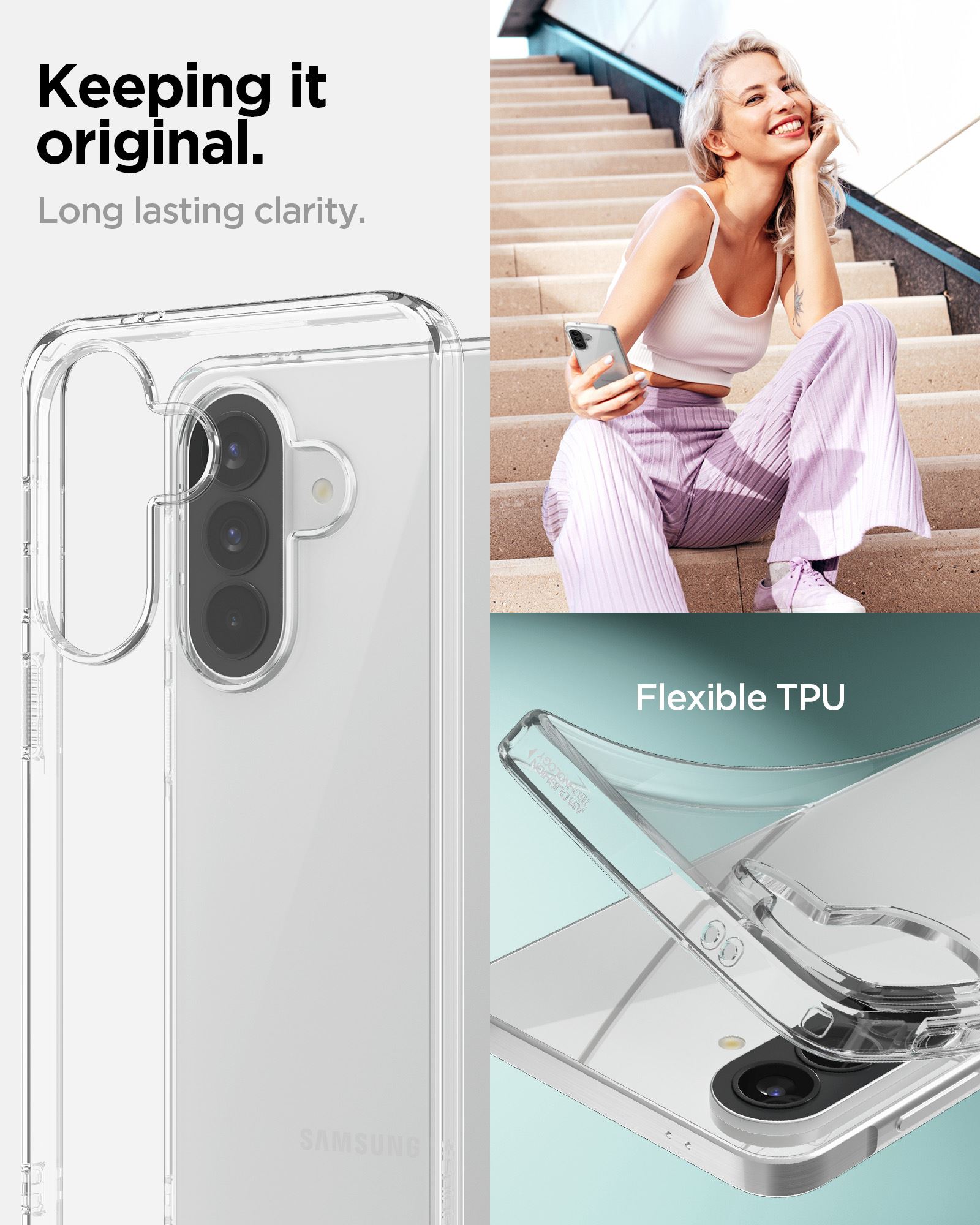 Spigen Liquid Crystal, crystal clear - Samsung Galaxy A57 5G (12)