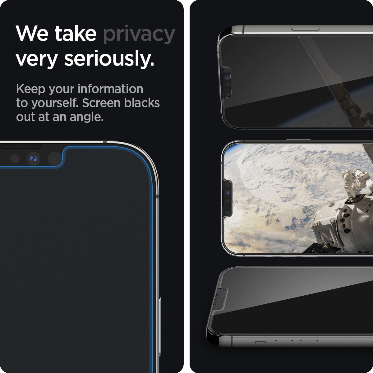 Spigen Glass tR EZ Fit 2 Pack, privacy sensor open - iPhone 14 Plus/13 Pro Max (13)