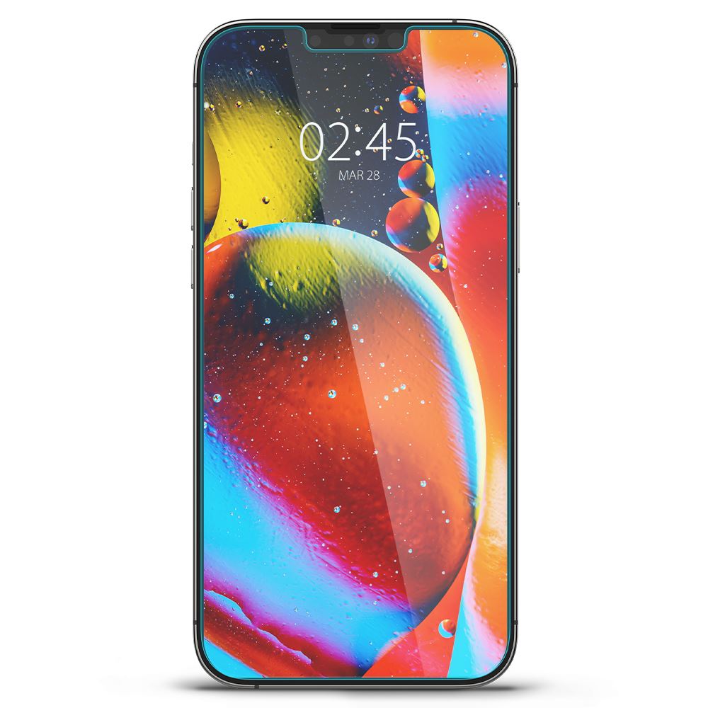 Spigen Glass tR EZ Fit 2 Pack, privacy sensor open - iPhone 14 Plus/13 Pro Max (2)