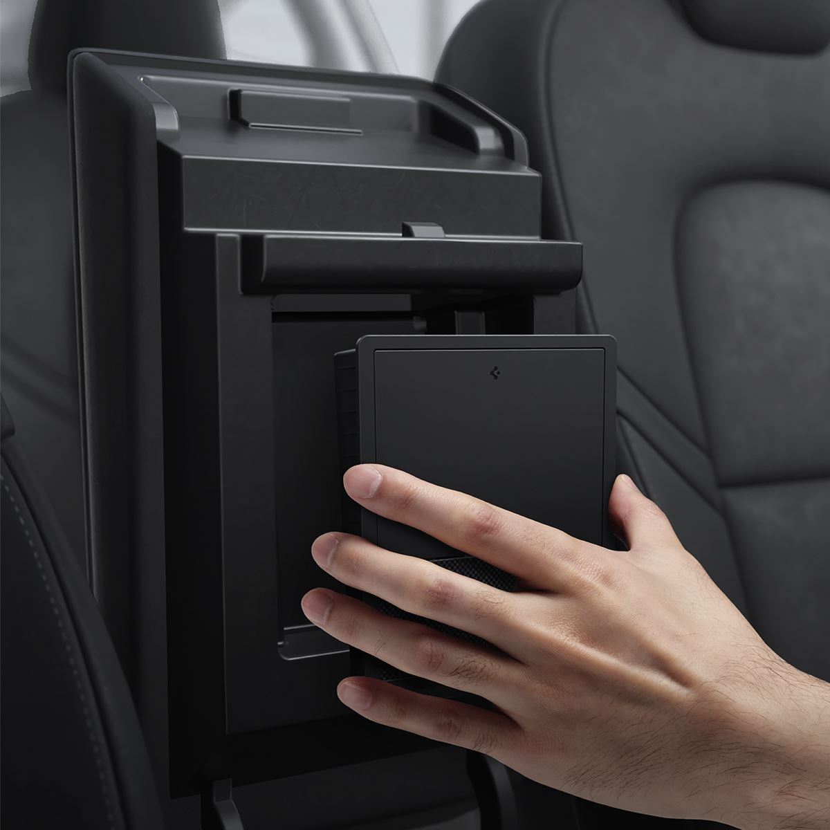 Spigen Tesla Center Console Organizer Hidden Storage Box, black - Model Y/3 (4)