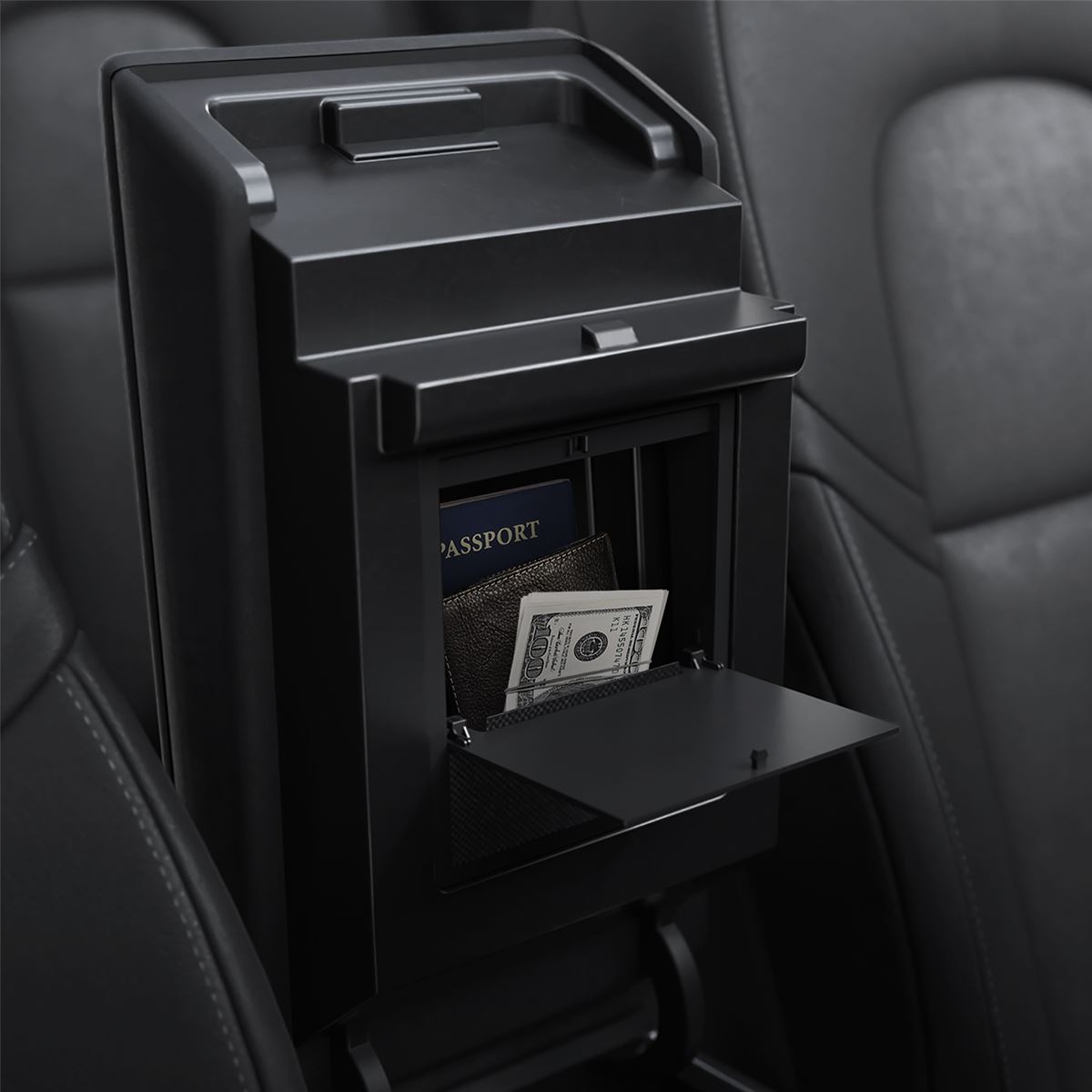 Spigen Tesla Center Console Organizer Hidden Storage Box, black - Model Y/3 (8)