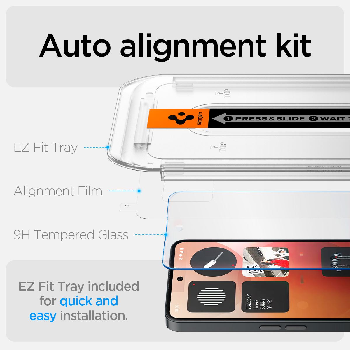 Spigen Glass tR EZ Fit HD 1 Pack, transparency - Nothing Phone (3a)/(3a) Pro (3)