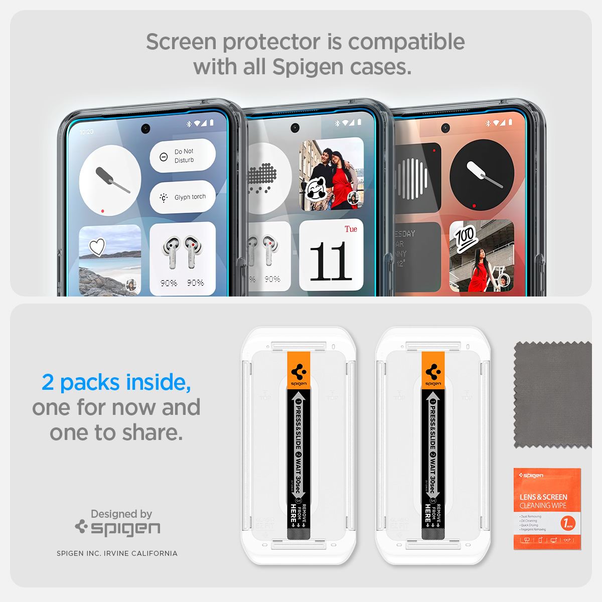 Spigen Glass tR EZ Fit HD 1 Pack, transparency - Nothing Phone (3a)/(3a) Pro (7)