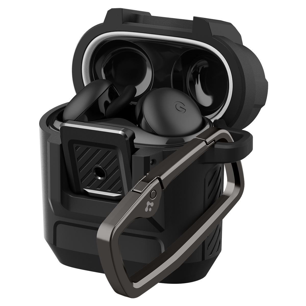 Spigen Lock Fit, matte black - Google Pixel Buds 2a (12)