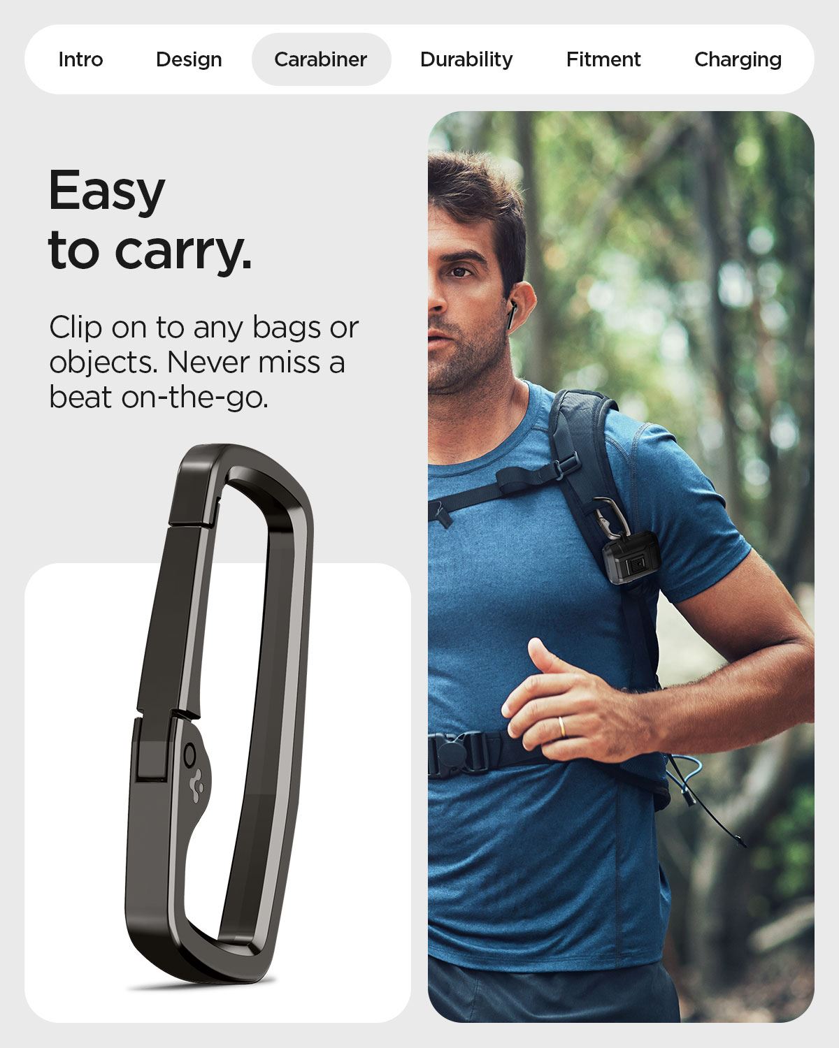 Spigen Lock Fit, matte black - Google Pixel Buds 2a (16)