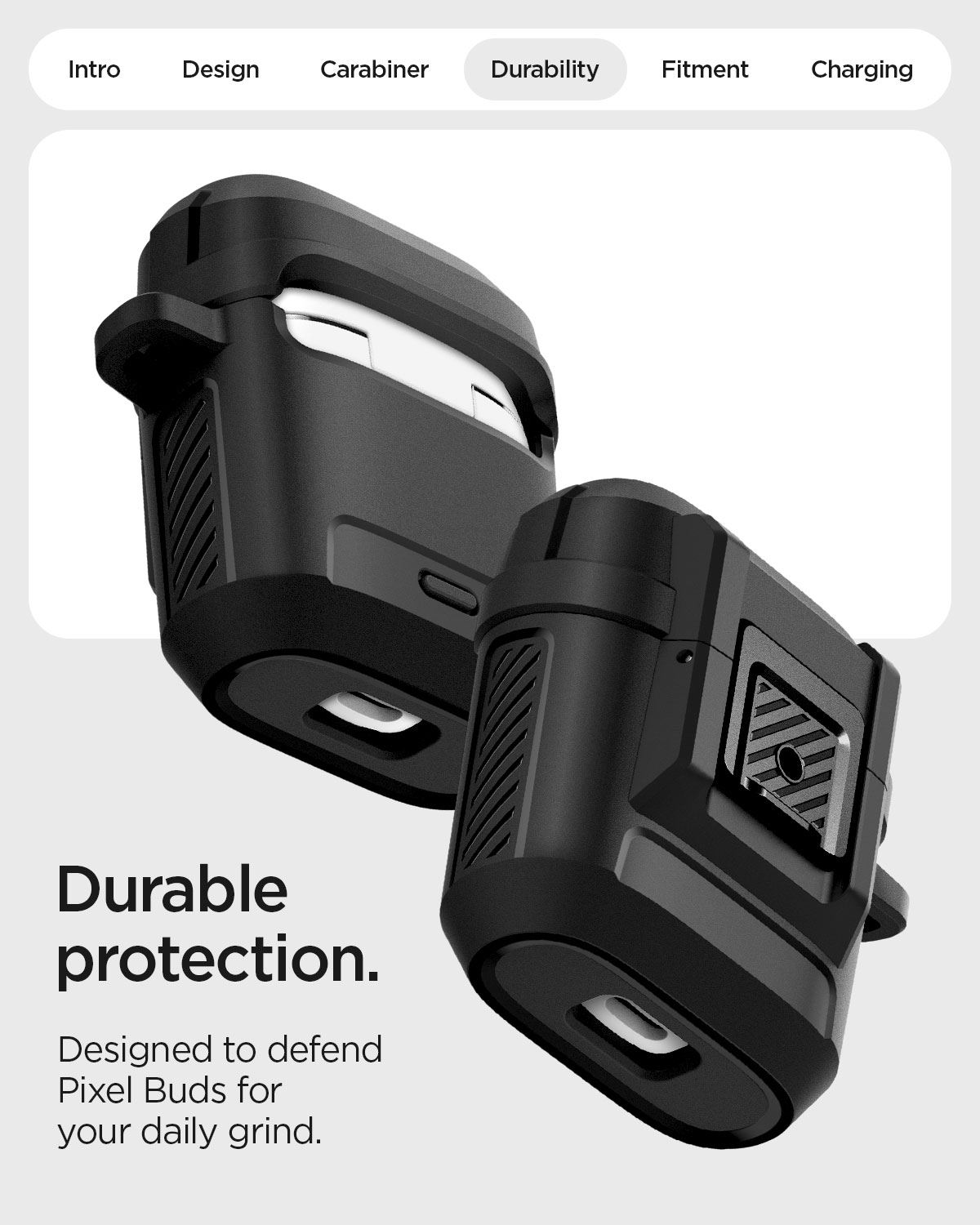 Spigen Lock Fit, matte black - Google Pixel Buds 2a (17)