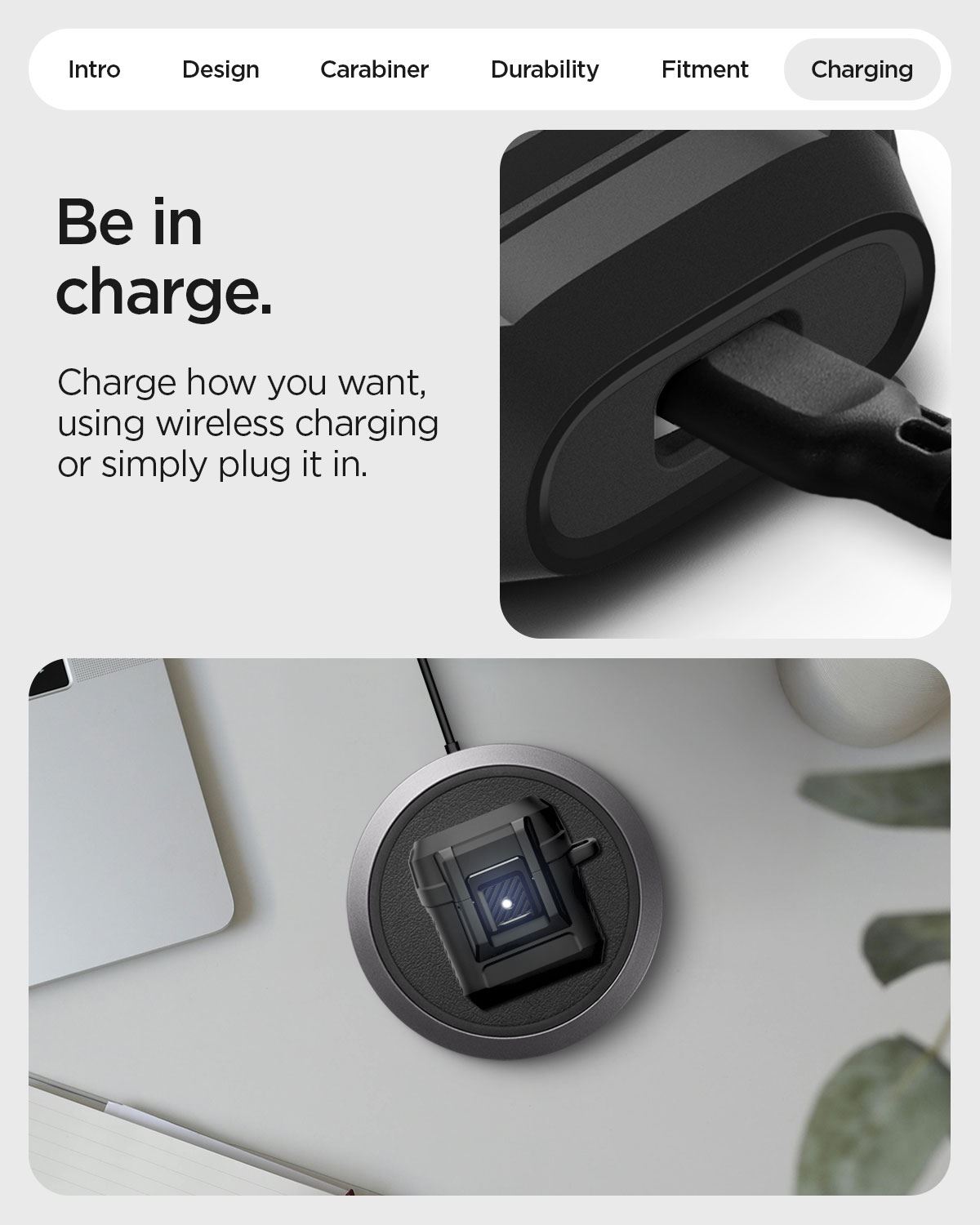 Spigen Lock Fit, matte black - Google Pixel Buds 2a (19)