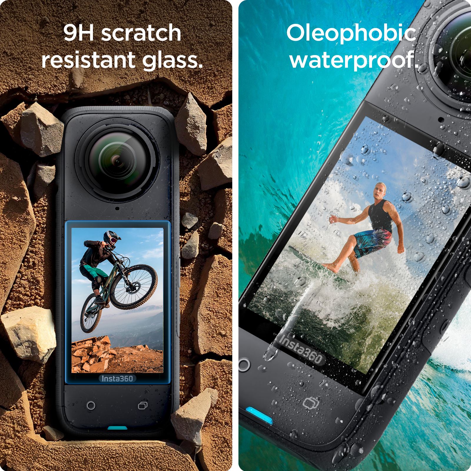 Spigen Glass tR SLIM S2P, black - Insta 360 X4 (4)