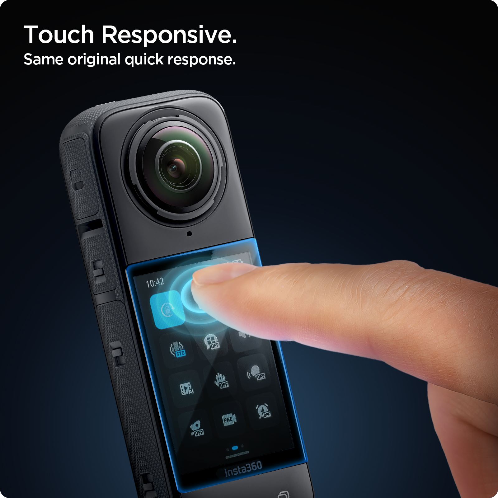 Spigen Glass tR SLIM S2P, black - Insta 360 X4 (6)