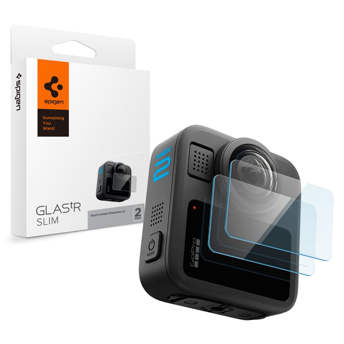Spigen Glass tR Slim 2 Pack - GoPro MAX 2