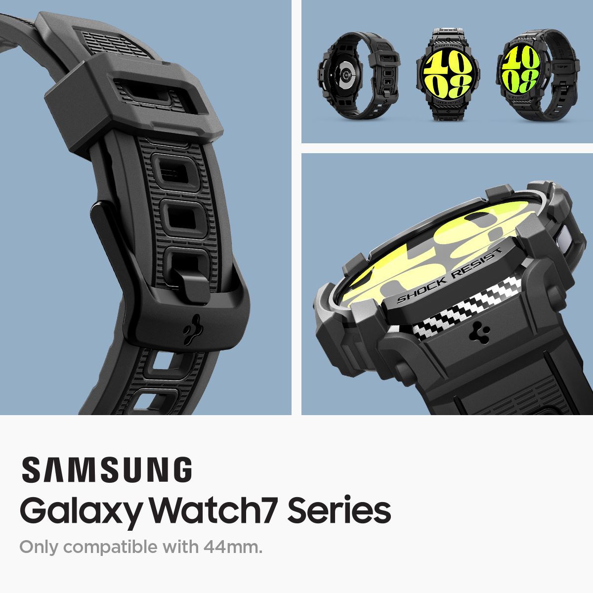 Spigen Rugged Armor Pro, matte black - Samsung Galaxy Watch7 (44mm) (13)