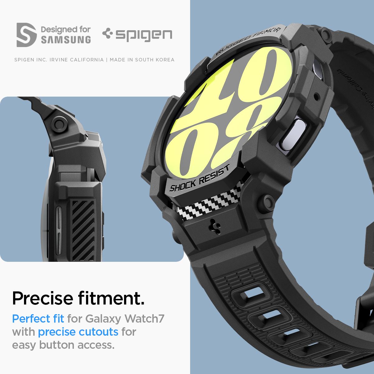 Spigen Rugged Armor Pro, matte black - Samsung Galaxy Watch7 (44mm) (19)
