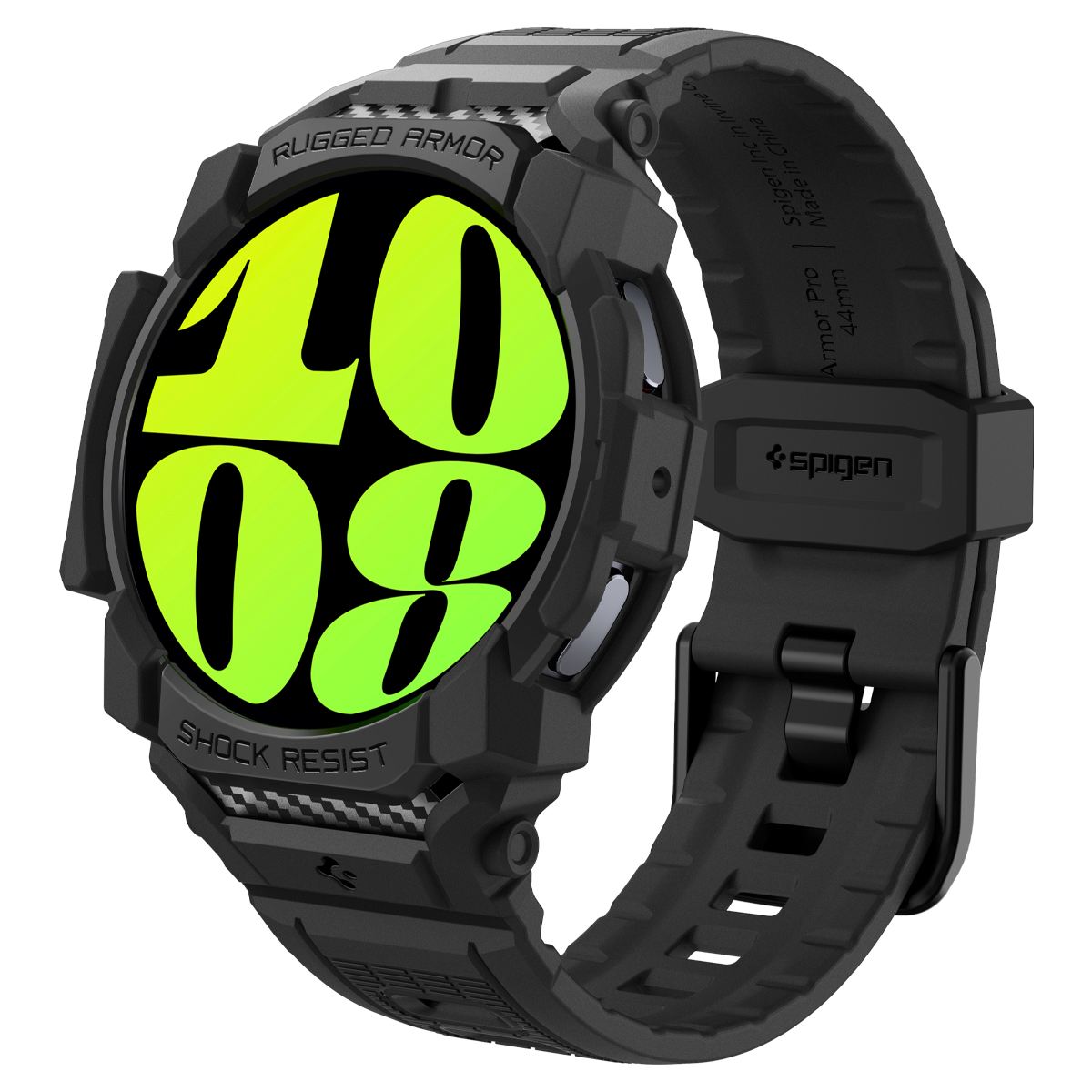 Spigen Rugged Armor Pro, matte black - Samsung Galaxy Watch7 (44mm)