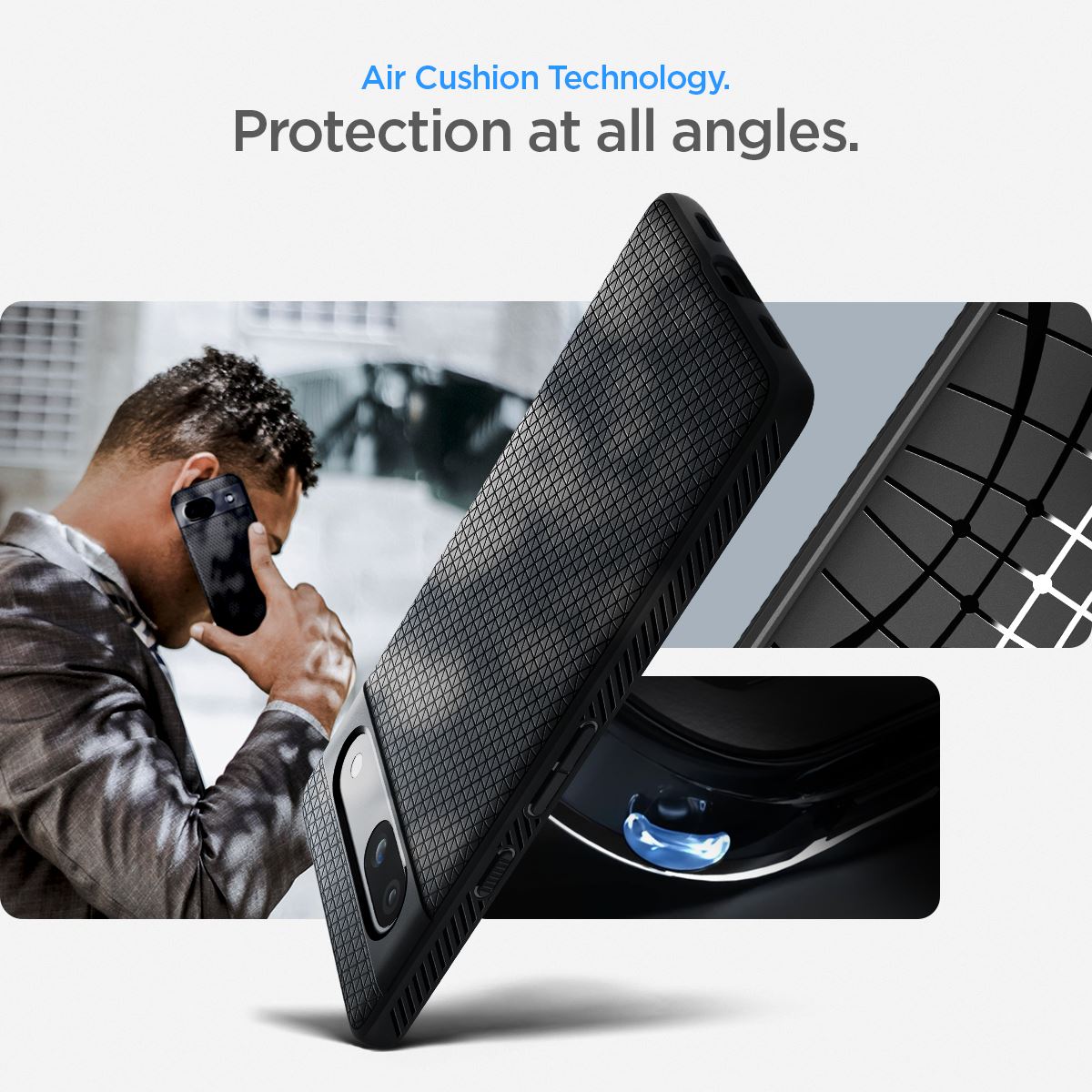 Spigen Liquid Air, matte black - Google Pixel 8a (16)