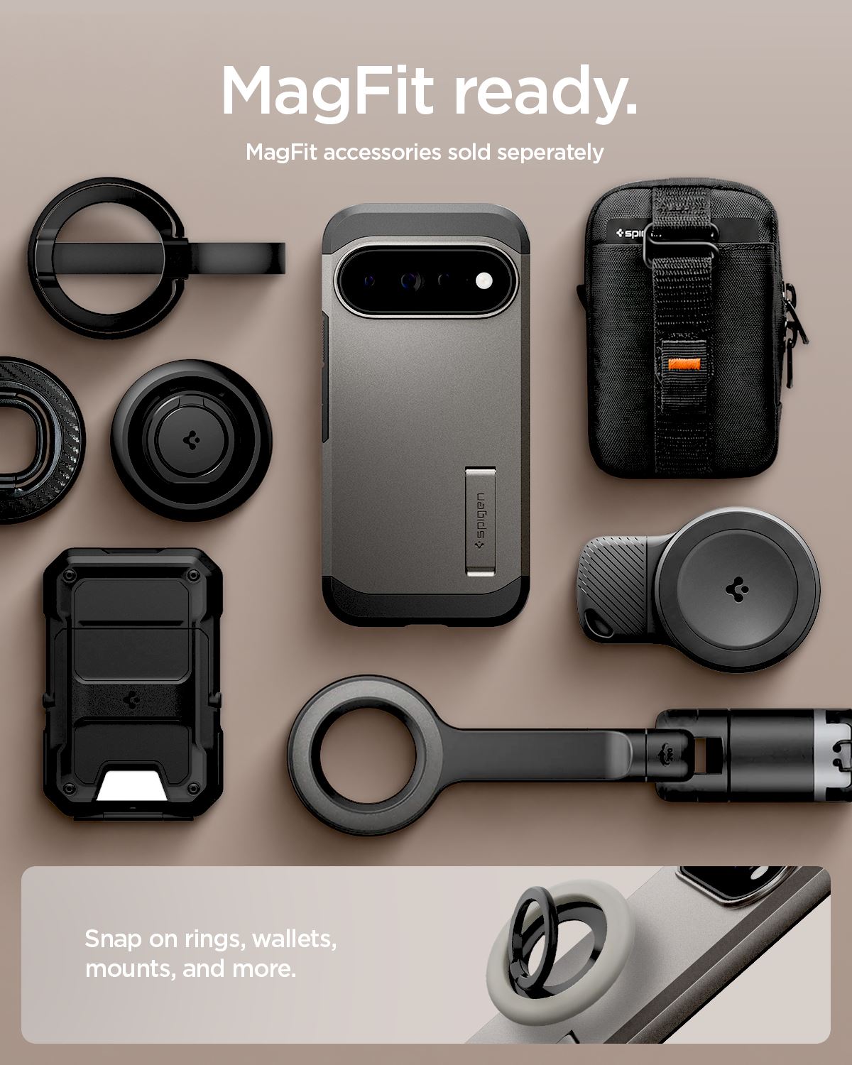 Spigen Tough Armor MagSafe, gunmetal - Google Pixel 11 Pro (17)