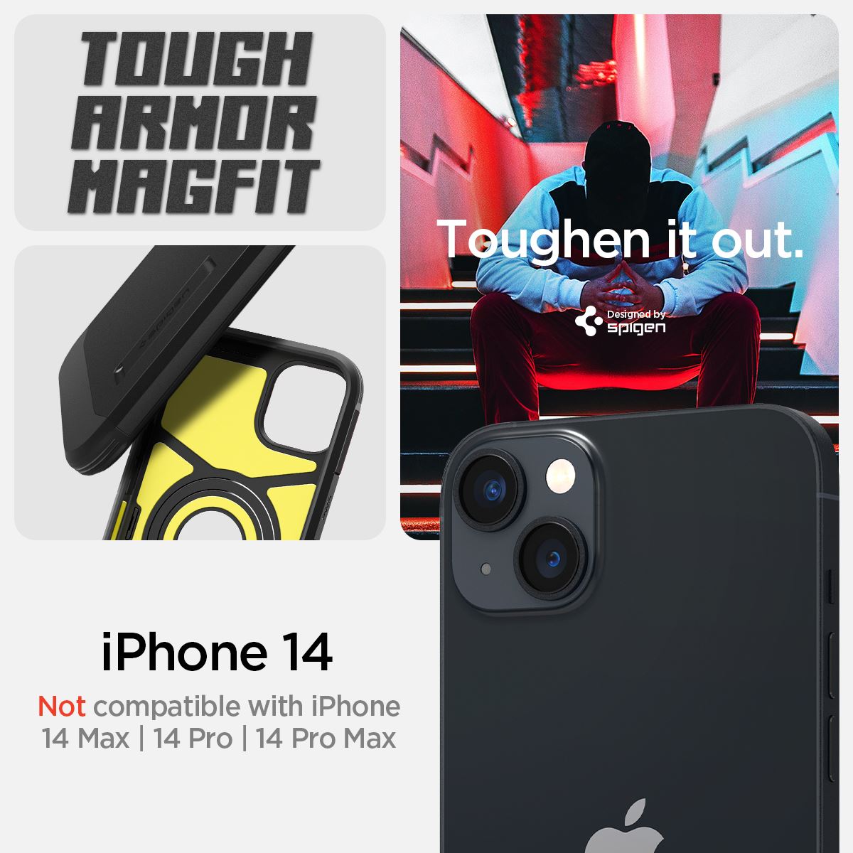 Spigen Tough Armor MagSafe, black - iPhone 14 (10)