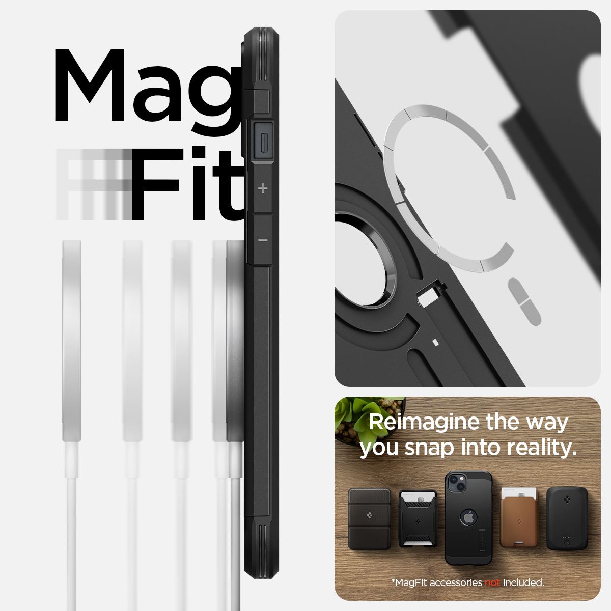 Spigen Tough Armor MagSafe, black - iPhone 14 (15)