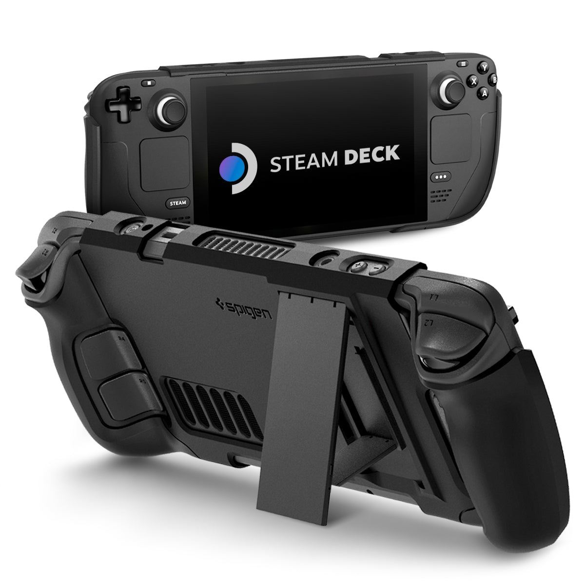 Spigen Thin Fit with Kick Stand, black - Steam Deck (1)
