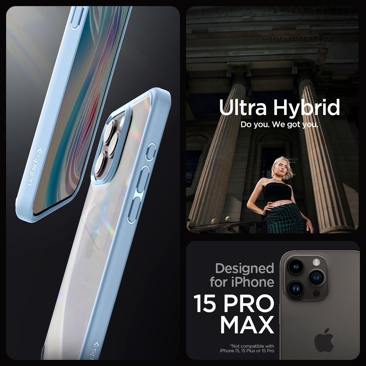 Spigen Crystal Hybrid, sierra blue - iPhone 15 Pro Max (10)
