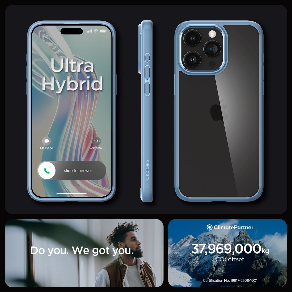 Spigen Crystal Hybrid, sierra blue - iPhone 15 Pro Max (15)