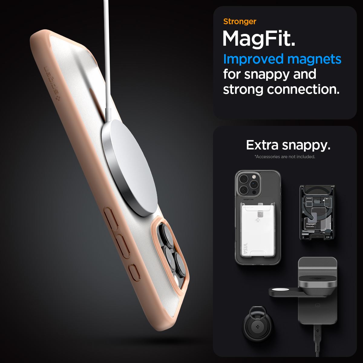 Spigen Ultra Hybrid MagSafe, frost rose titanium - iPhone 16 Pro Max (13)
