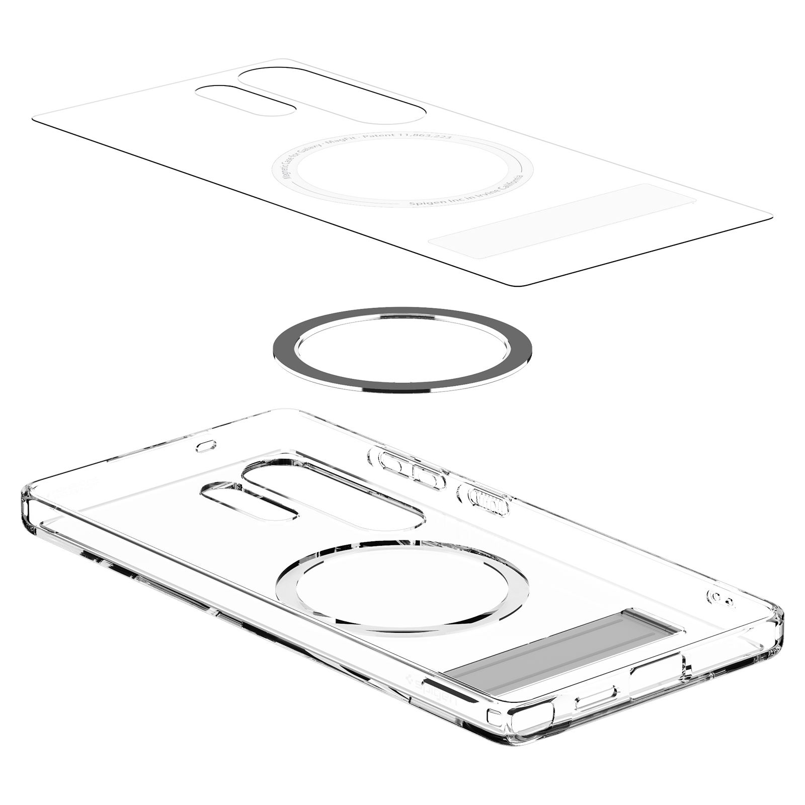 Spigen Ultra Hybrid S MagSafe, clear white - Samsung Galaxy S25 Ultra (13)
