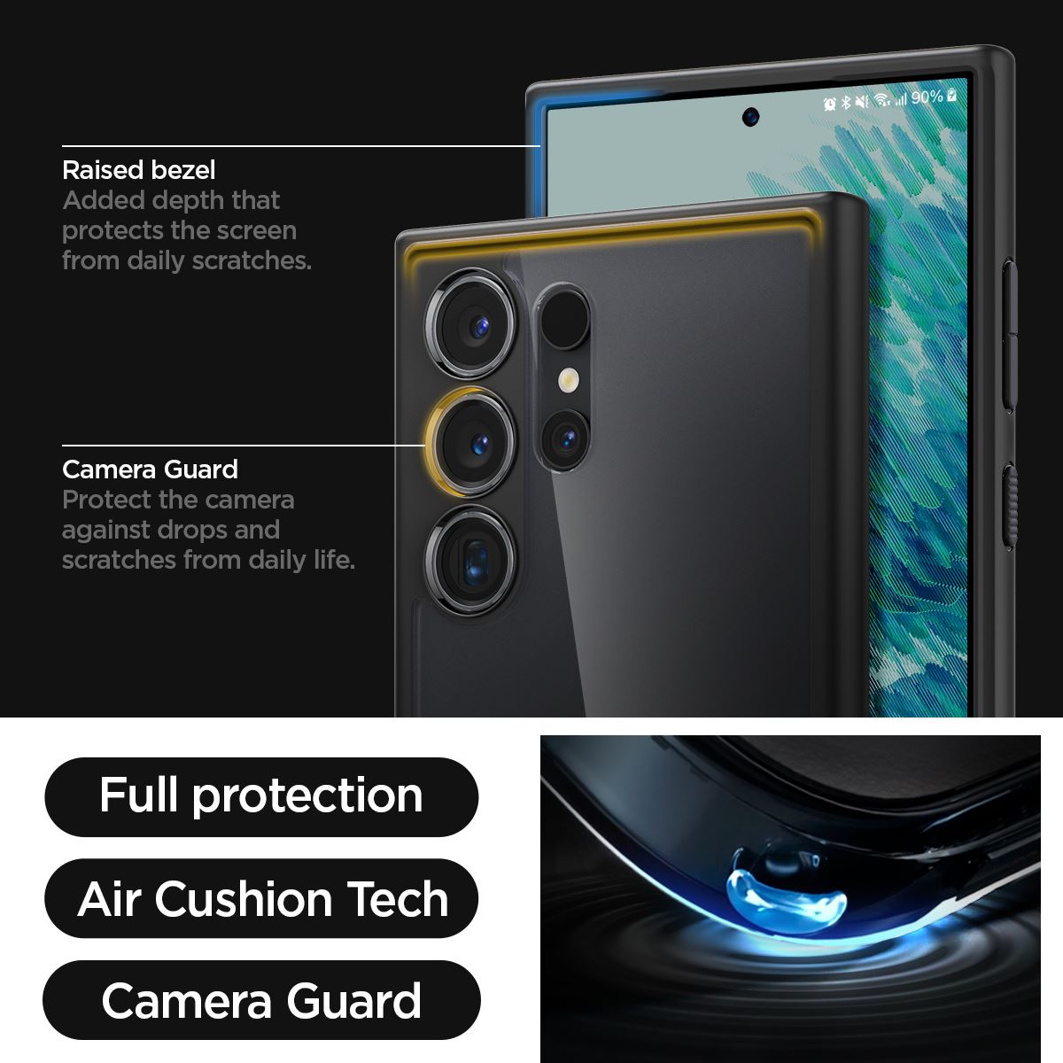Spigen Ultra Hybrid, frost black - Samsung Galaxy S24 Ultra (15)