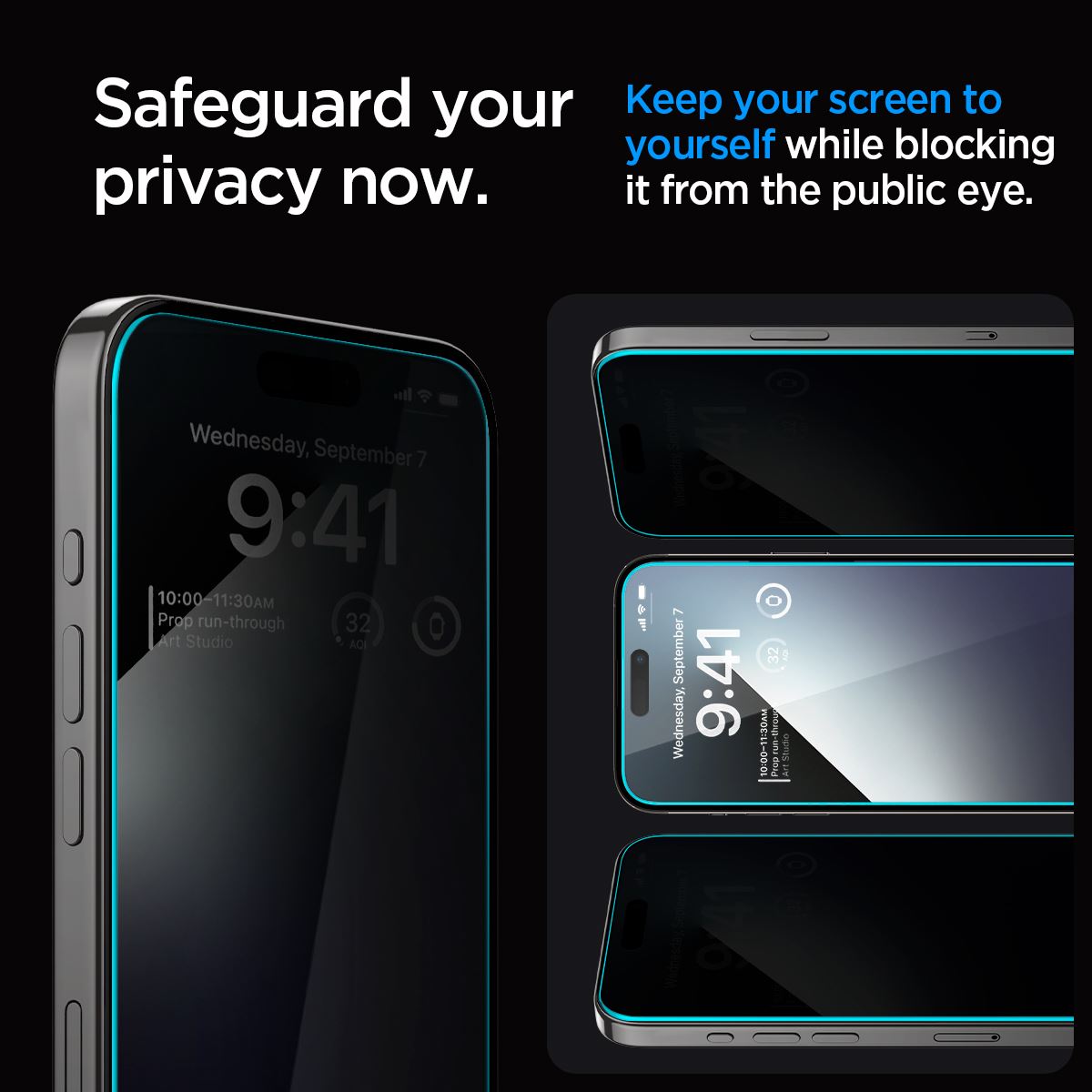 Spigen Glass tR EZ Fit (Privacy) 2 Pack, transparency - iPhone 15 Pro (11)