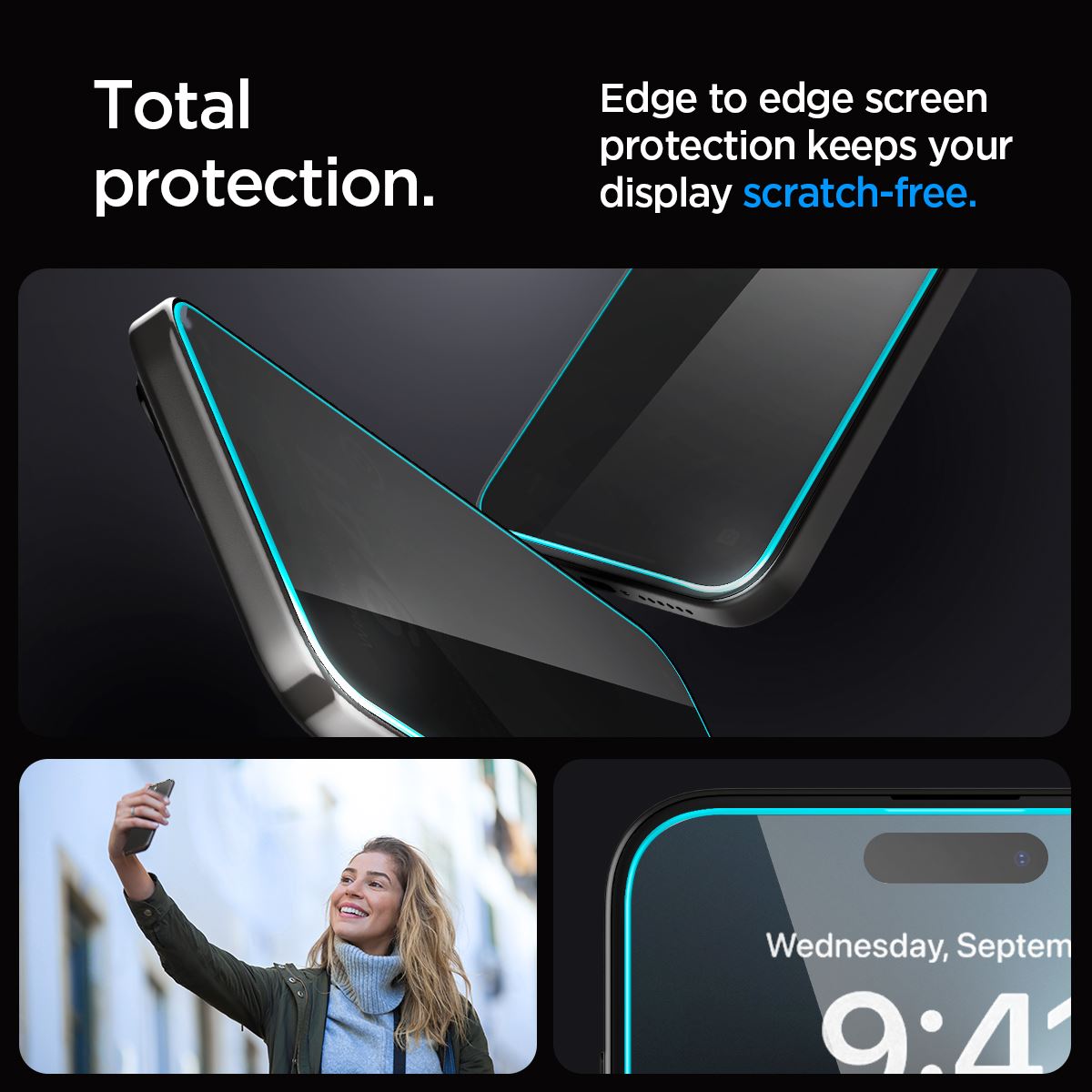 Spigen Glass tR EZ Fit (Privacy) 2 Pack, transparency - iPhone 15 Pro (12)
