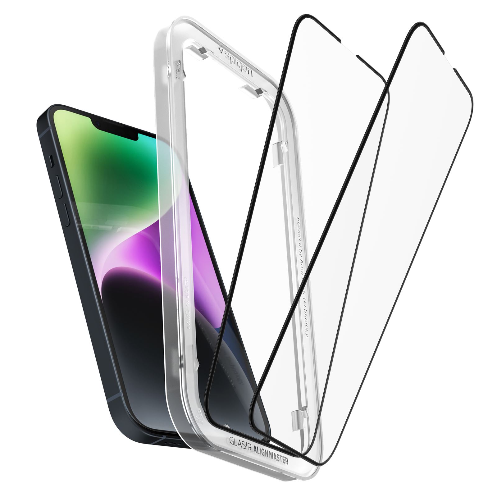 Spigen Glass tR AlignMaster HD 1 Pack, FC black - iPhone 14/13 Pro/13 (12)