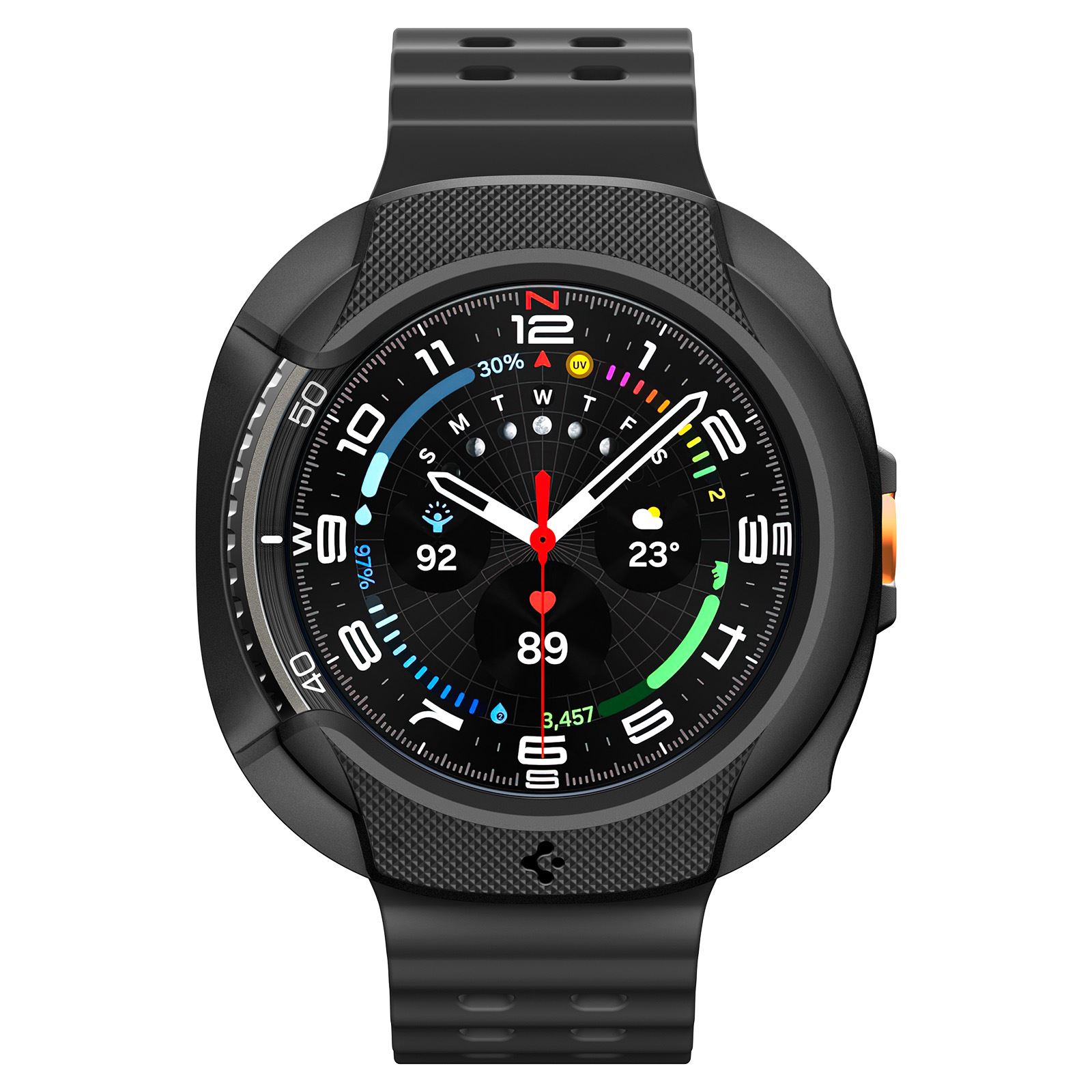 Spigen Liquid Air, matte black - Samsung Galaxy Watch 8 Classic (46mm) (2)