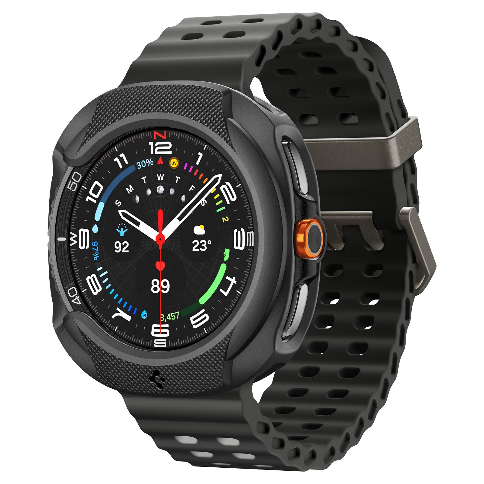 Spigen Liquid Air, matte black - Samsung Galaxy Watch 8 Classic (46mm)