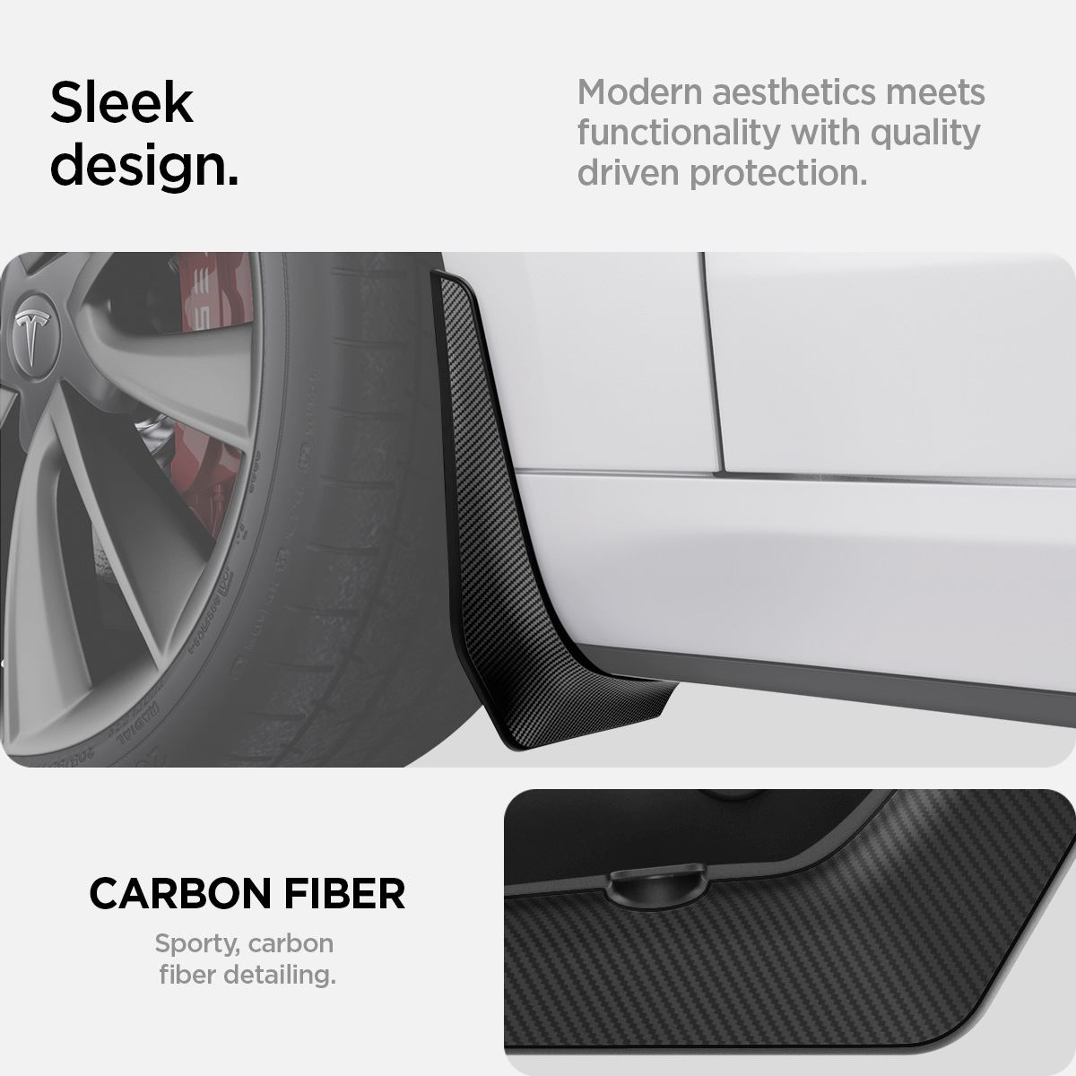 Spigen Tesla Mud Flaps, black - Tesla Model 3 (11)