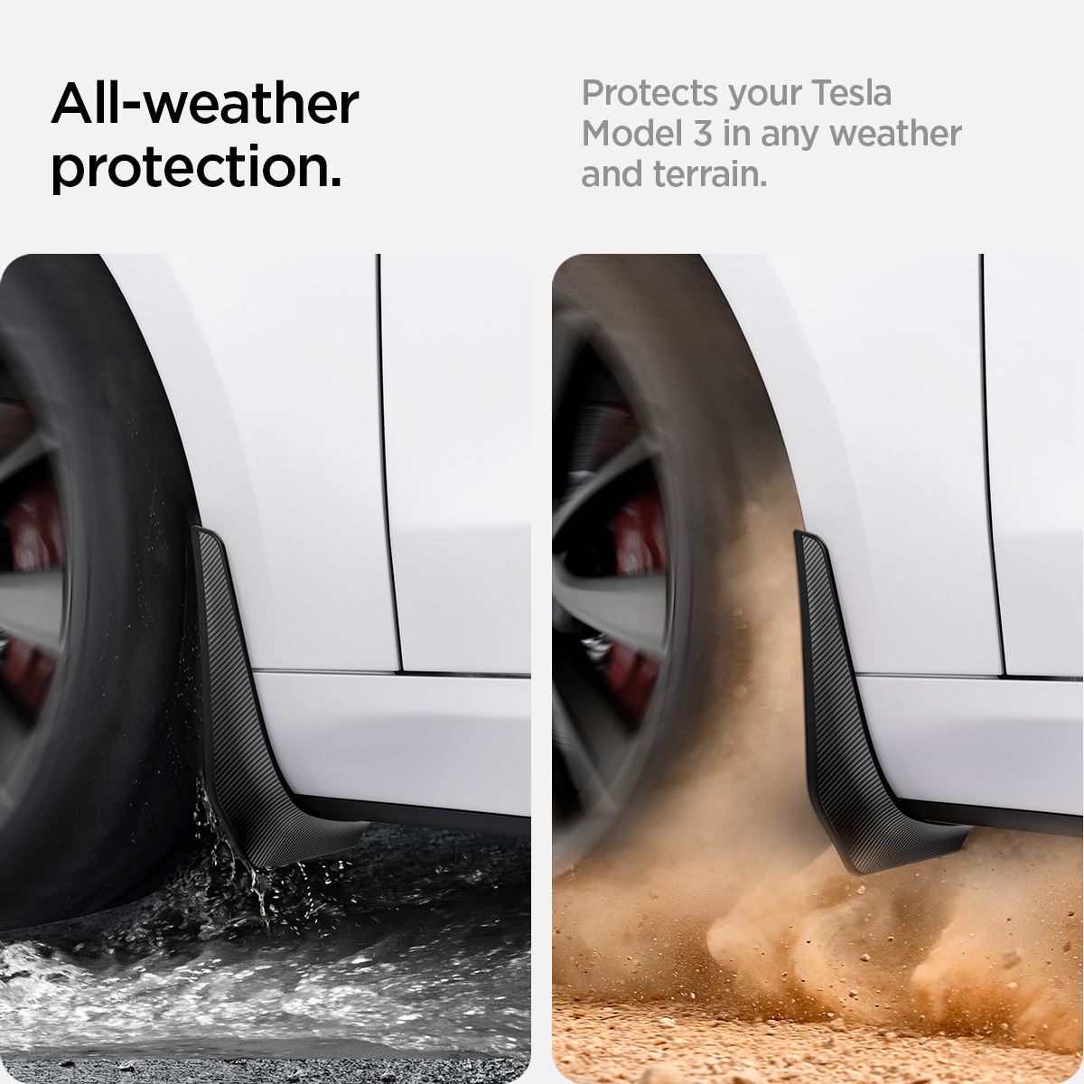 Spigen Tesla Mud Flaps, black - Tesla Model 3 (12)
