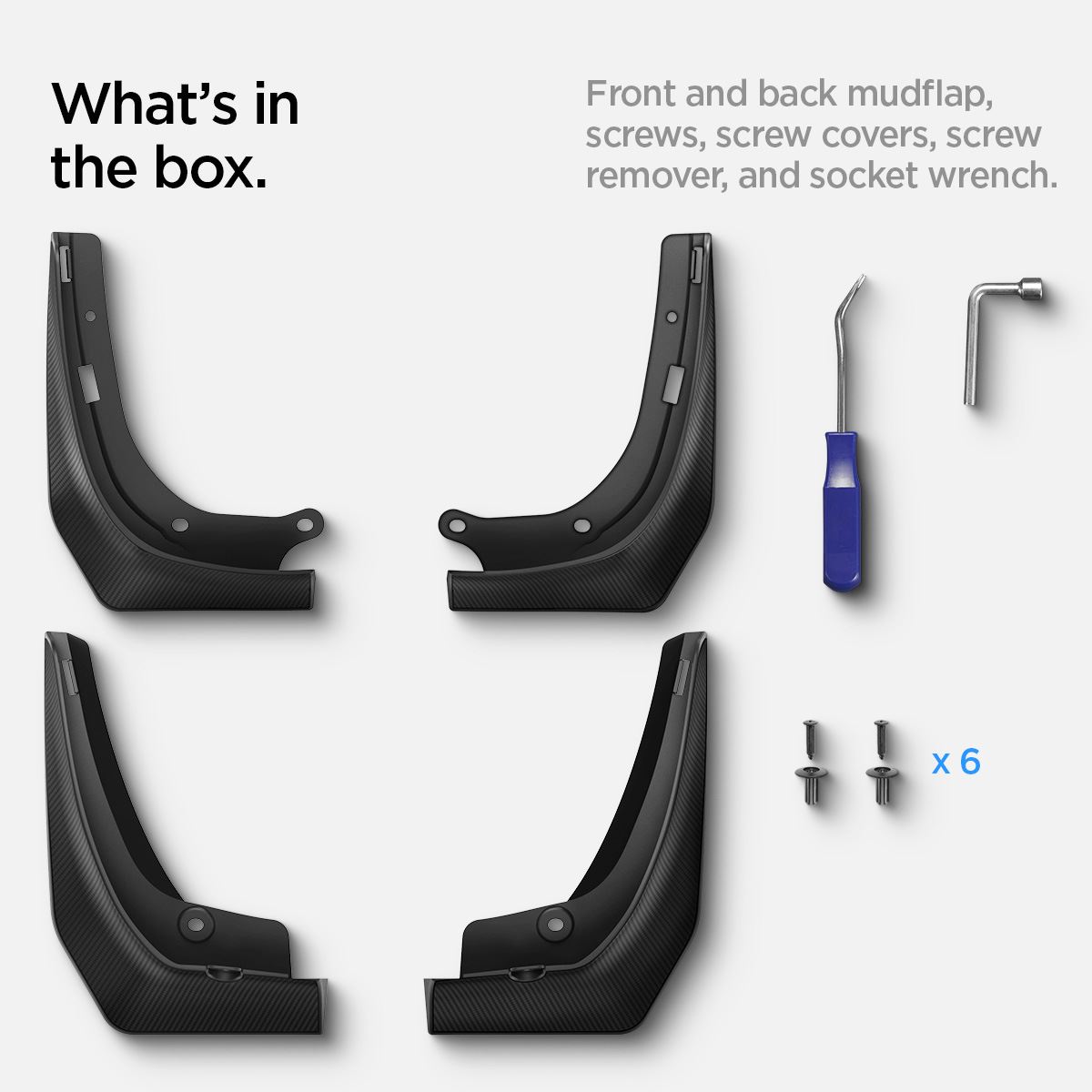 Spigen Tesla Mud Flaps, black - Tesla Model 3 (14)