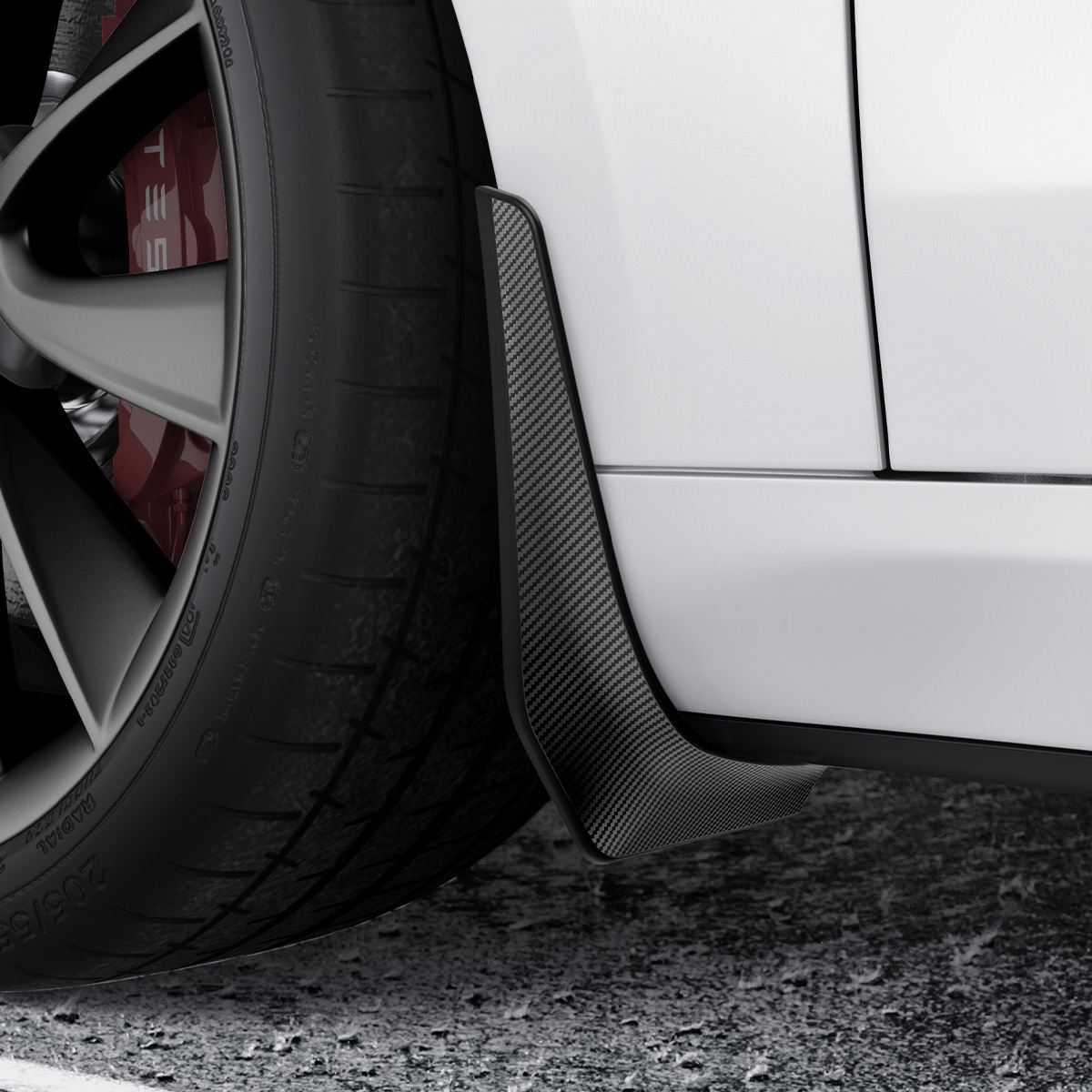 Spigen Tesla Mud Flaps, black - Tesla Model 3