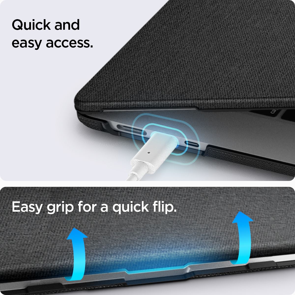 Spigen Urban Fit, heather gray - Macbook Air 15" M4 2025/M3 2024/M2 2023 (13)