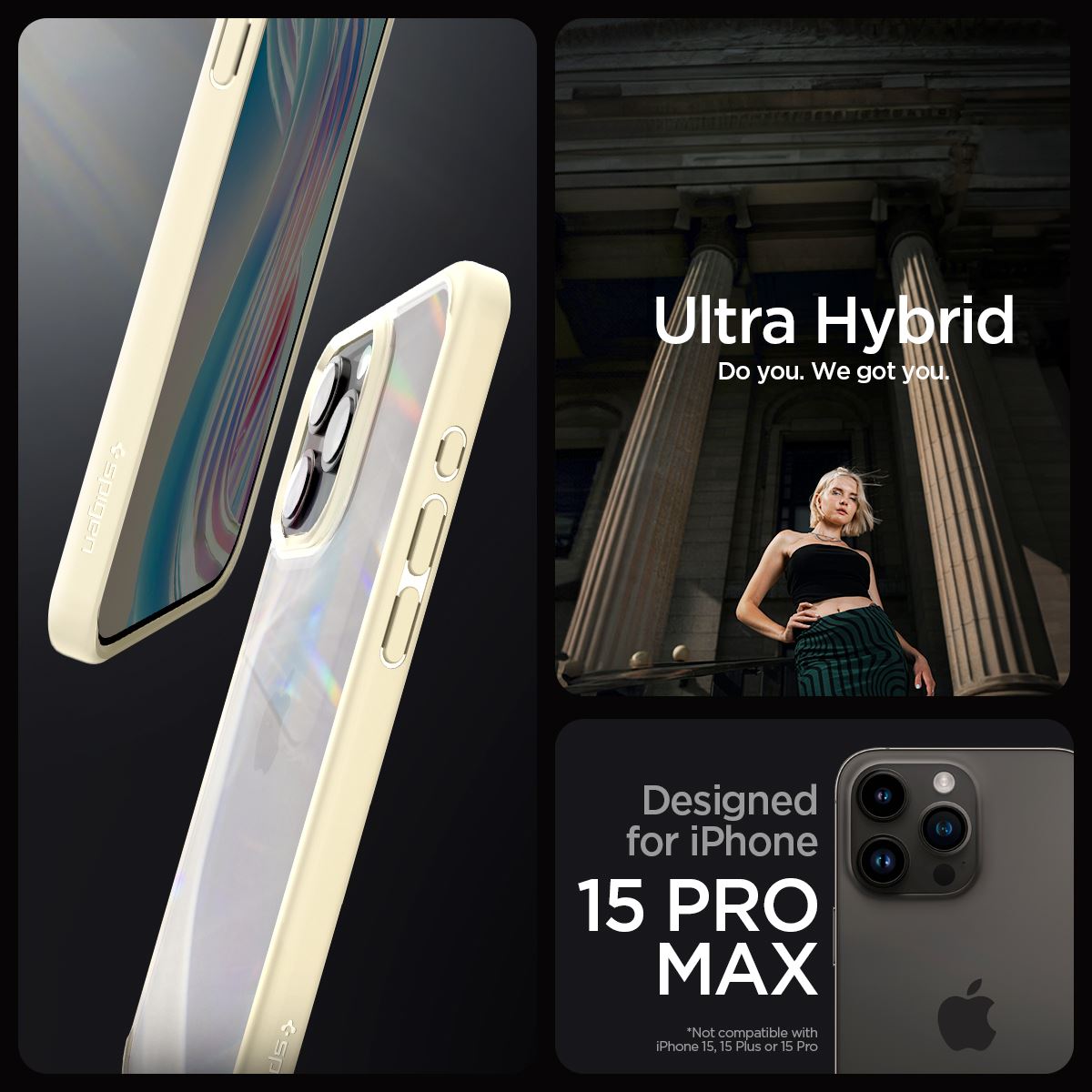 Spigen Crystal Hybrid, mute beige - iPhone 15 Pro Max (10)