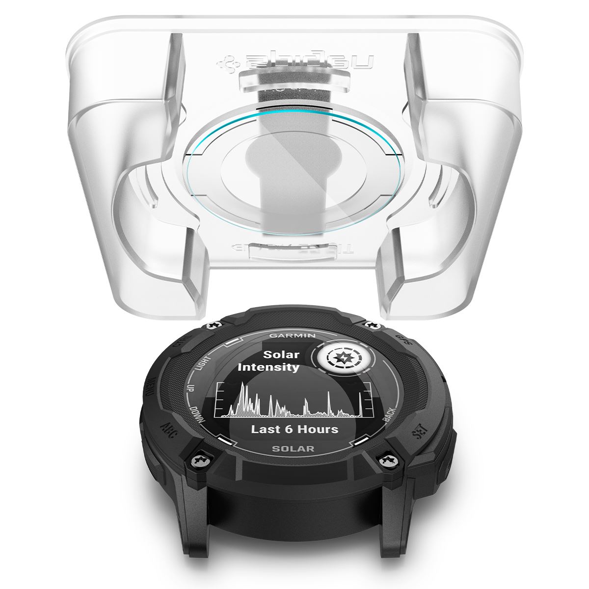Spigen Glass tR EZ Fit 2 Pack - Garmin Instinct 2X Solar (4)