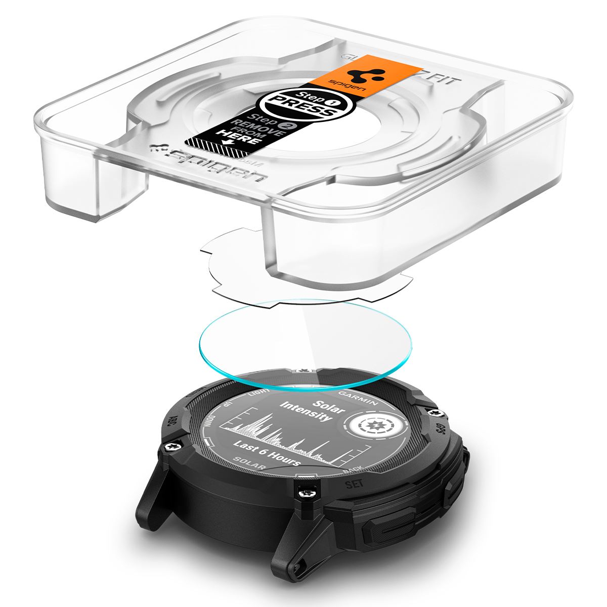 Spigen Glass tR EZ Fit 2 Pack - Garmin Instinct 2X Solar (5)
