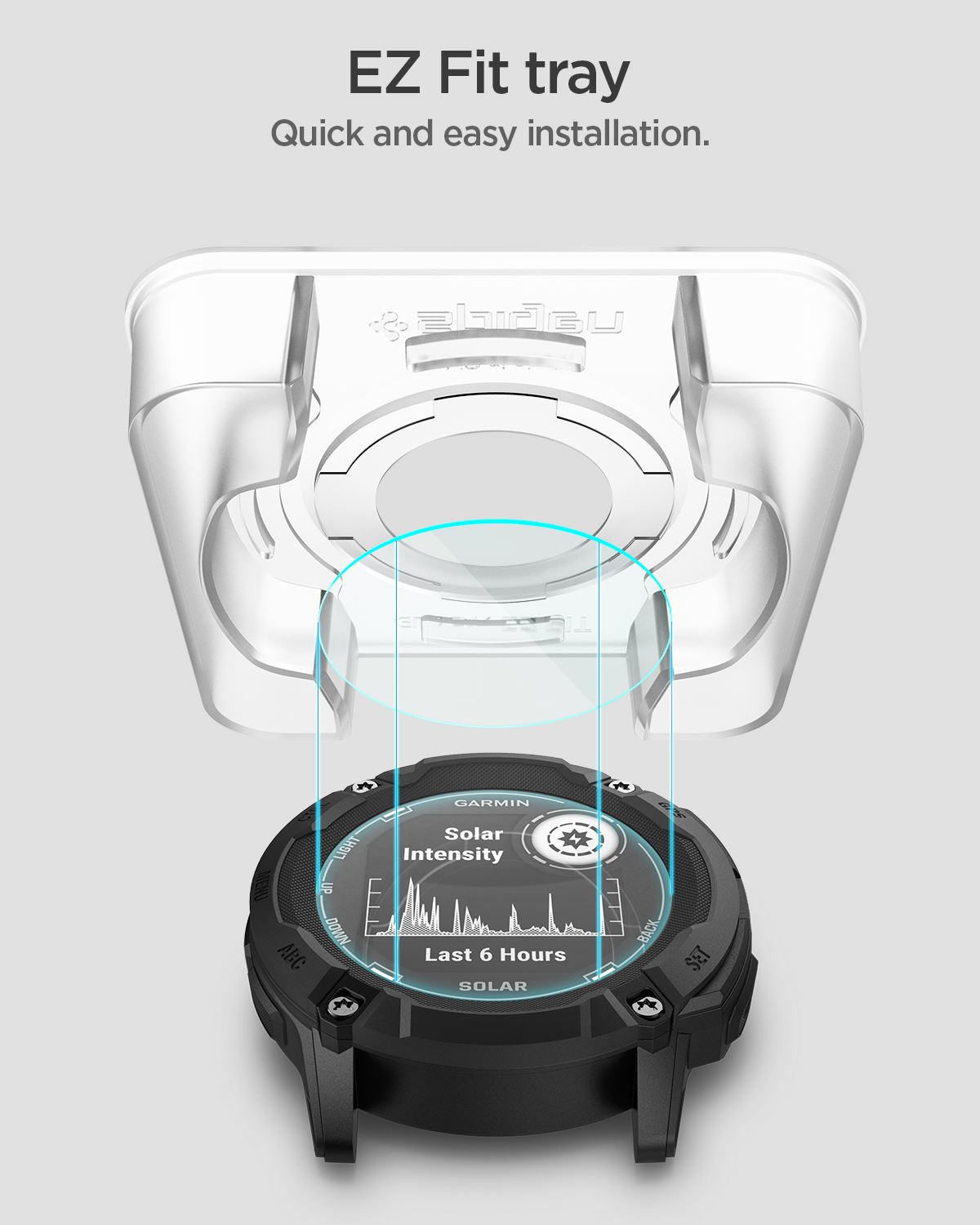 Spigen Glass tR EZ Fit 2 Pack - Garmin Instinct 2X Solar (7)