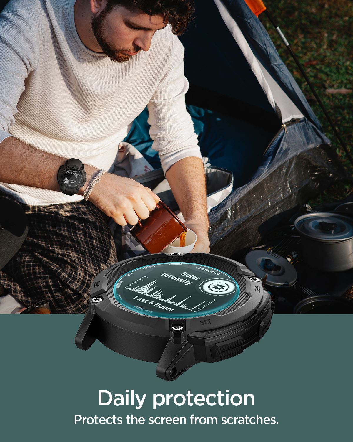 Spigen Glass tR EZ Fit 2 Pack - Garmin Instinct 2X Solar (8)