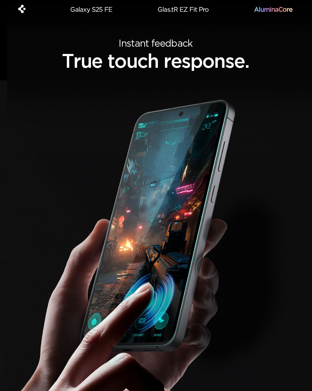 Spigen Glass tR EZ Fit Pro 2 Pack, transparency - Samsung Galaxy S25 FE (14)