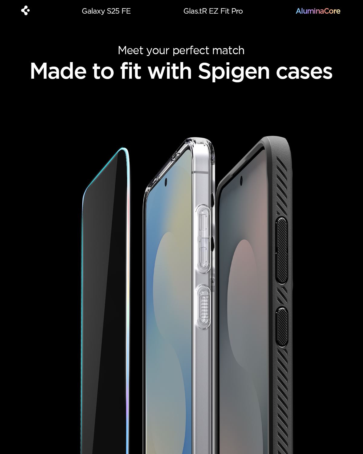 Spigen Glass tR EZ Fit Pro 2 Pack, transparency - Samsung Galaxy S25 FE (16)