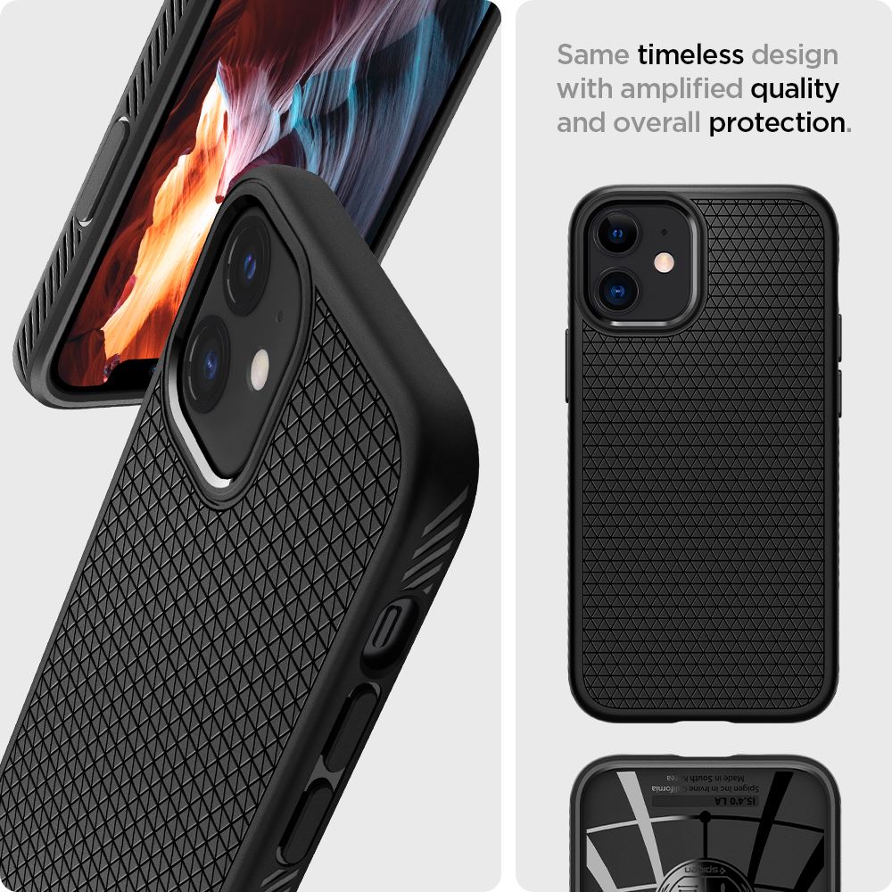 Spigen Liquid Air, black - iPhone 12 mini (11)