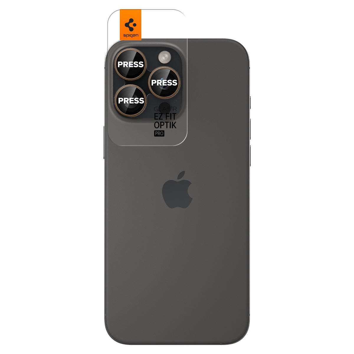 Spigen Glass tR EZ Fit Optik Pro 2 Pack, desert titanium - iPhone 17/16 Pro / 17/16 Pro Max (2)