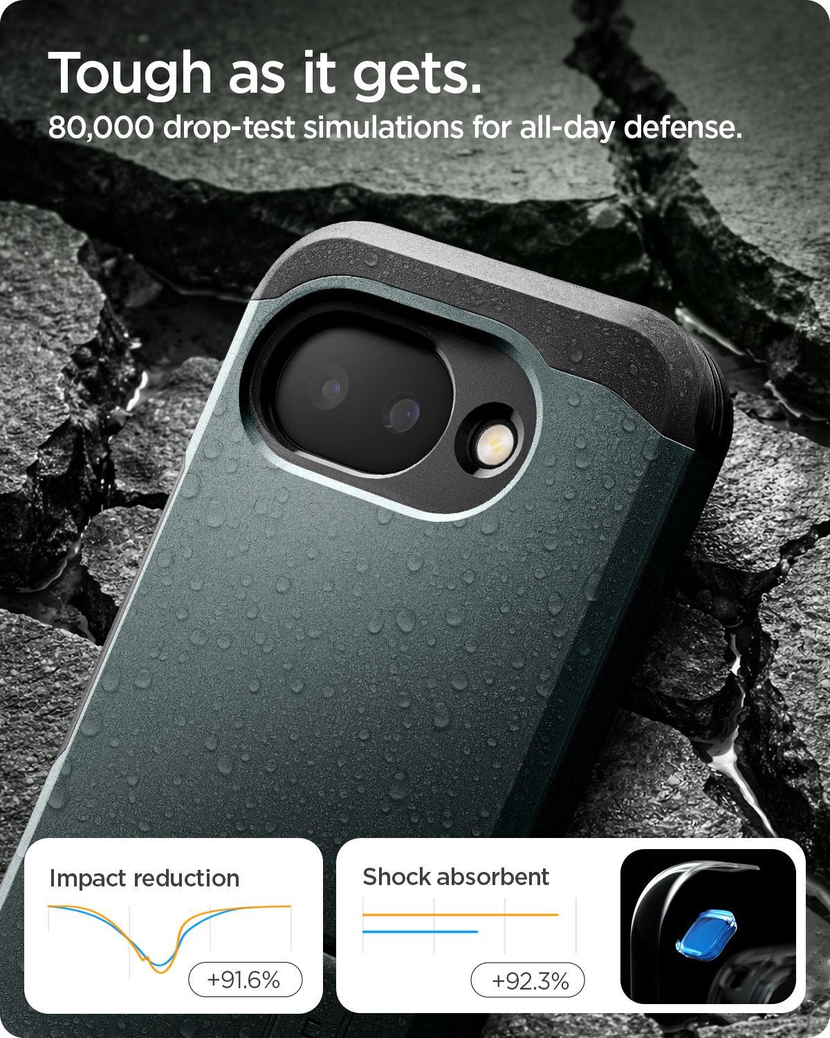 Spigen Tough Armor MagSafe, abyss green - Google Pixel 10a (14)