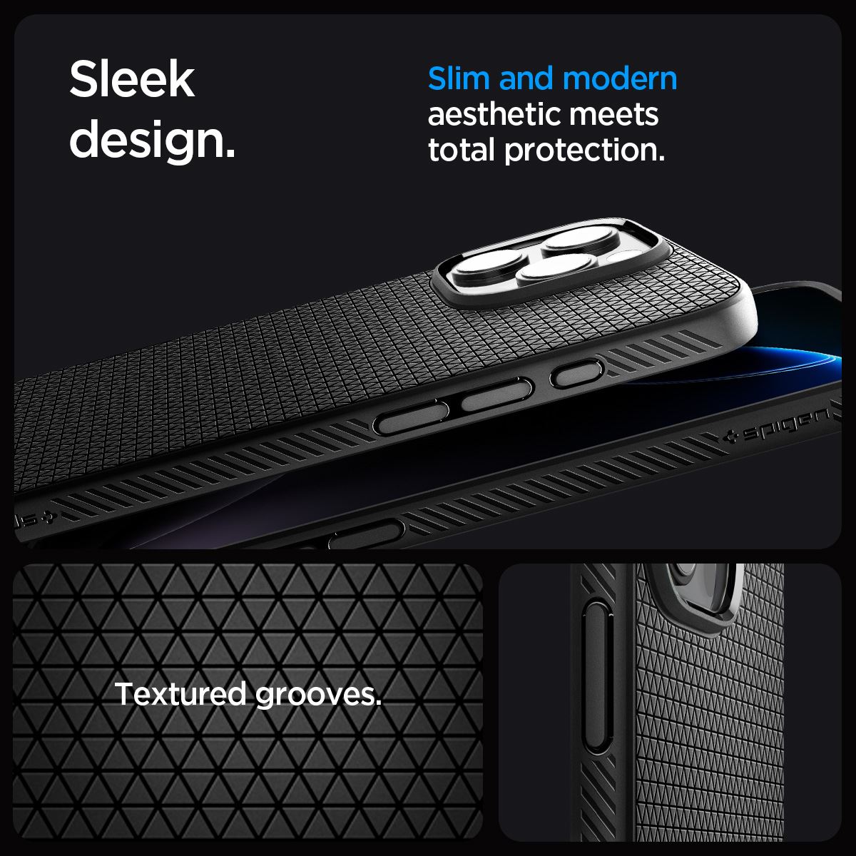 Spigen Liquid Air T MagSafe, matte black - iPhone 16 Pro (15)