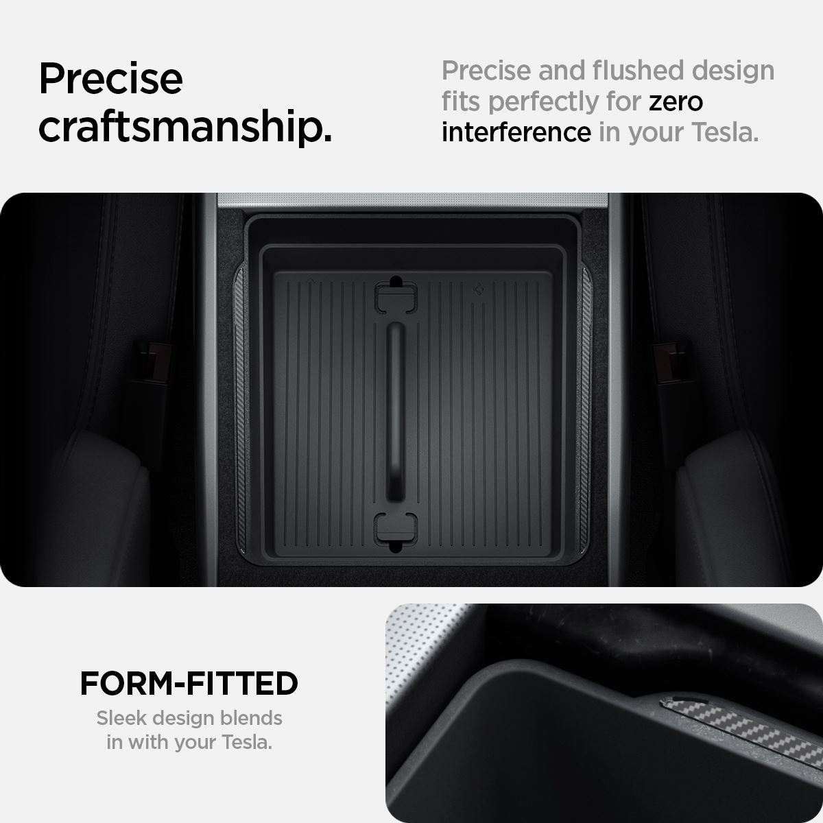 Spigen Tesla Armrest Console Organizer, black - Tesla Model 3 2024 (11)