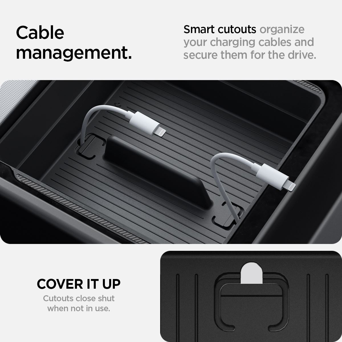 Spigen Tesla Armrest Console Organizer, black - Tesla Model 3 2024 (8)